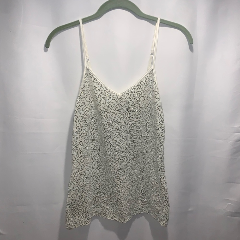 Express sequin tank top
